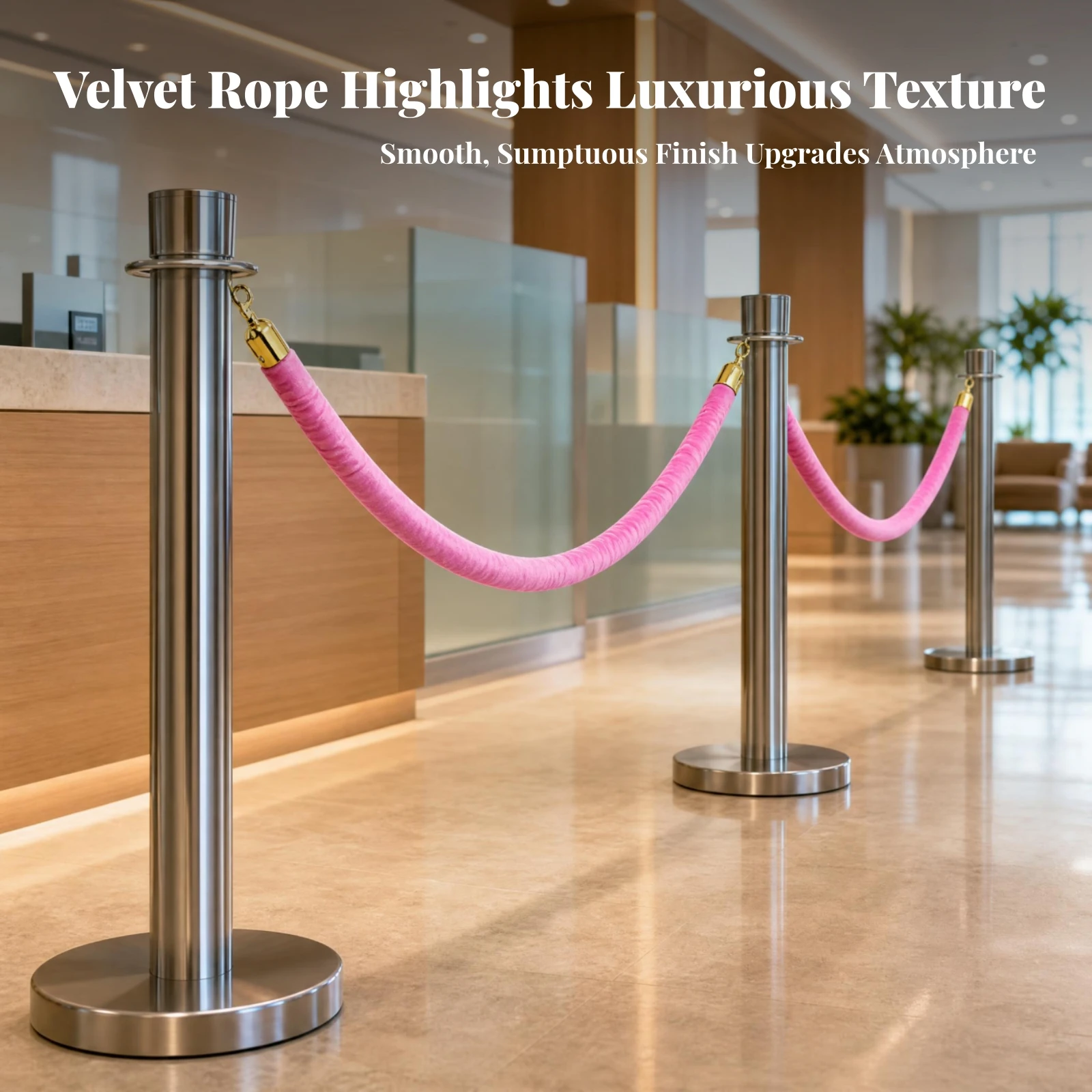 2 Pieces Fasteners Velvet Barrier Rope Velvet Rope Barrier Sturdy Luxury Look
2 Pieces Fasteners Velvet Barrier Rope Velvet Rope Barrier Sturdy Luxury Look