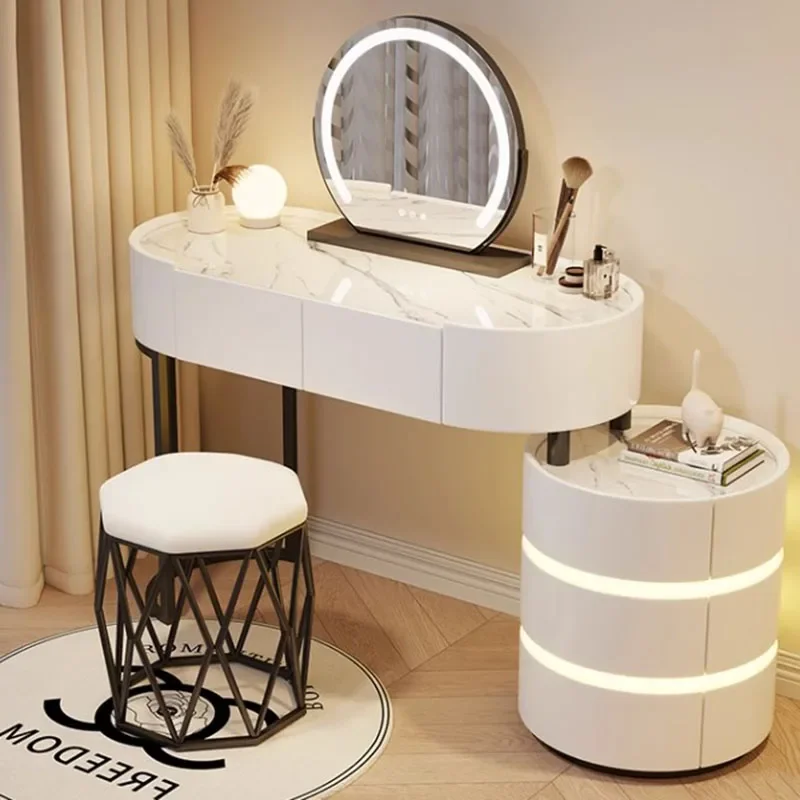 Luxury Aesthetic Dressing Table White Led Desings Kawaii Modern Makeup Table Drawer Organizer Mirror Kaptafel Dresser Furniture 
Luxury Aesthetic Dressing Table White Led Desings Kawaii Modern Makeup Table Drawer Organizer Mirror Kaptafel Dresser Furniture