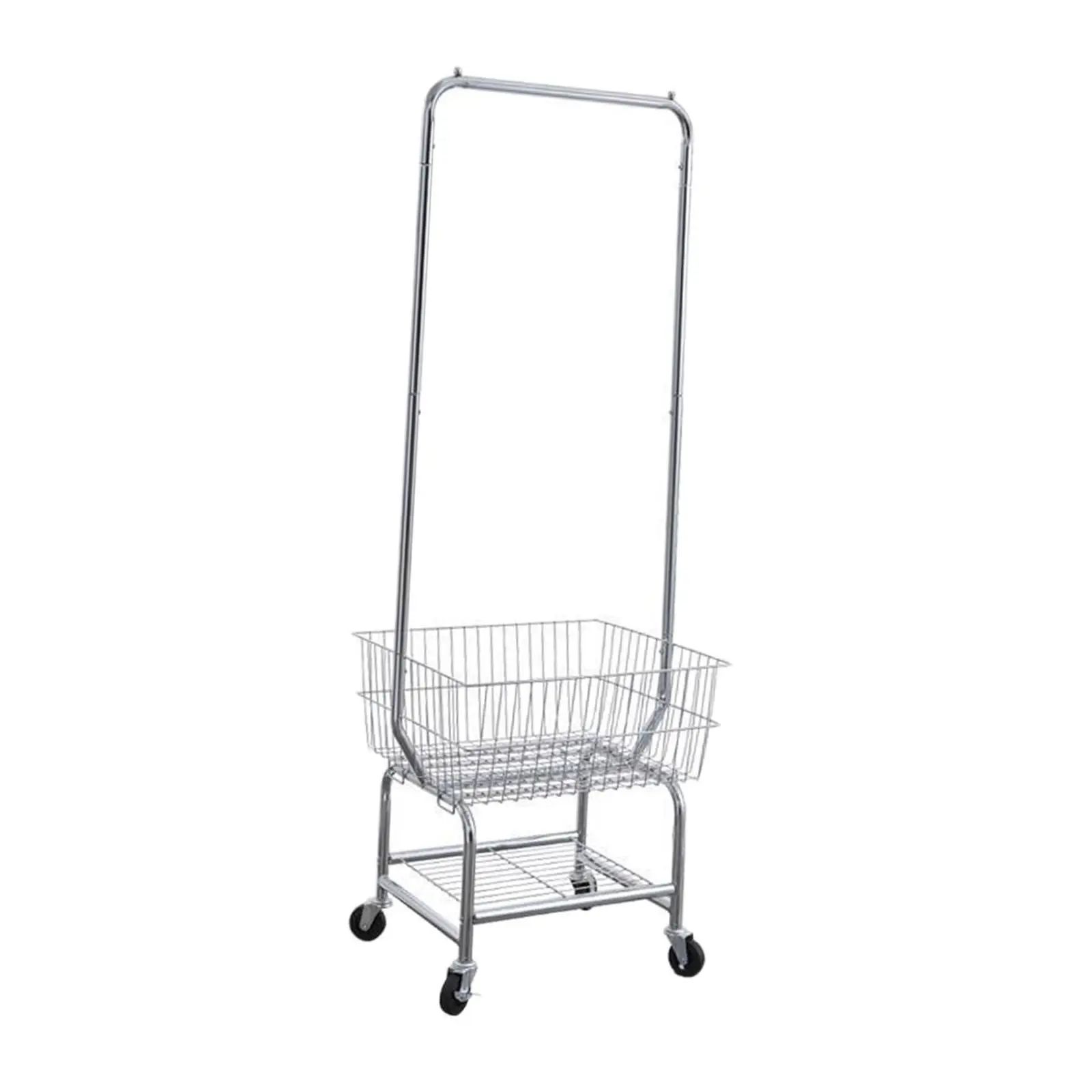 Portable Metal Clothes Rack with Adjustable Height Rolling Wheels and Storage Basket for Bedroom Laundry Space
Portable Metal Clothes Rack with Adjustable Height Rolling Wheels and Storage Basket for Bedroom Laundry Space