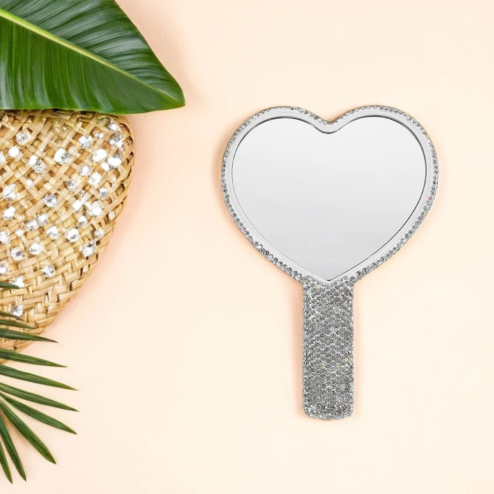 2 Pcs Handle Mirror Compact Heart Shaped Cute Vanity Handheld Bling Portable to Drill Woman
2 Pcs Handle Mirror Compact Heart Shaped Cute Vanity Handheld Bling Portable to Drill Woman