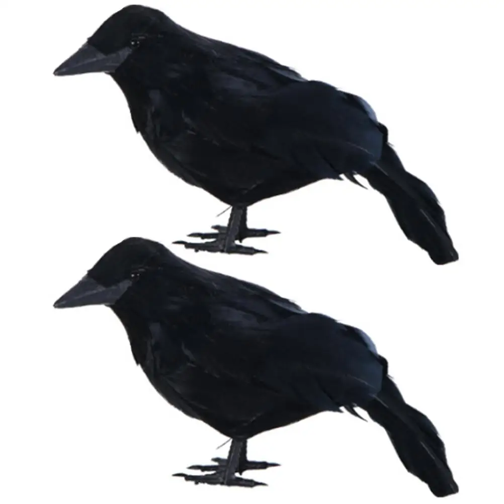 2 Pcs Crow Ornament Plume Decoration Halloween Party Simulation Realistic Crows Decor Prop DIY Gift
2 Pcs Crow Ornament Plume Decoration Halloween Party Simulation Realistic Crows Decor Prop DIY Gift