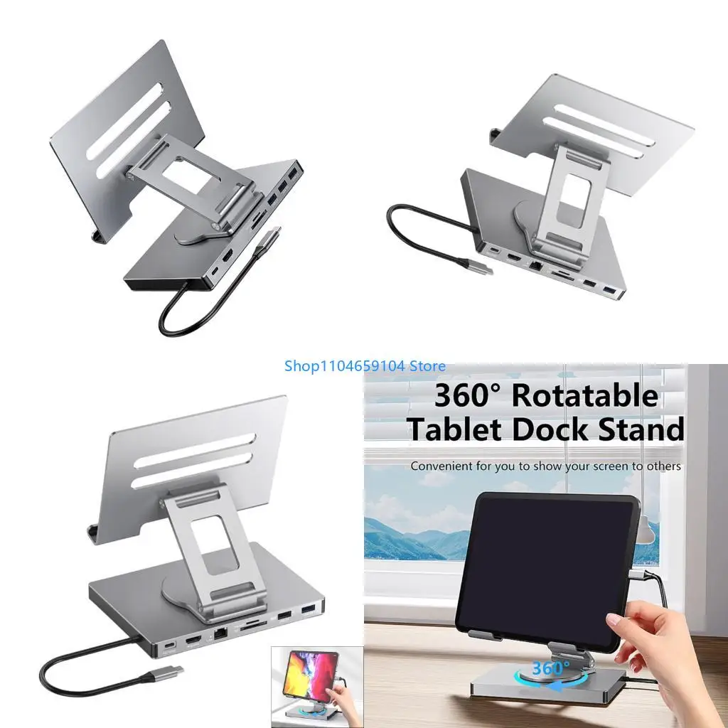 Adjustment Height USB C Docking Station Aluminum Stand 1000M Ethernet PD100W
Adjustment Height USB C Docking Station Aluminum Stand 1000M Ethernet PD100W
