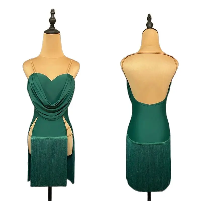 Fringe Latin Dress Women Sexy Stage Costume Designer Clothes Backless Samba Dresses Green Tango Dancewear Salsa Clothing JL4274
Fringe Latin Dress Women Sexy Stage Costume Designer Clothes Backless Samba Dresses Green Tango Dancewear Salsa Clothing JL4274