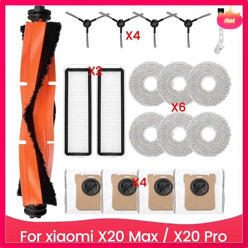 Replacement Part Forxiaomi X20 Max / X20 Pro Vacuum Cleaner Parts Main Side Brush Mop Cloth Dust Bags Hepa Filters
Replacement Part Forxiaomi X20 Max / X20 Pro Vacuum Cleaner Parts Main Side Brush Mop Cloth Dust Bags Hepa Filters