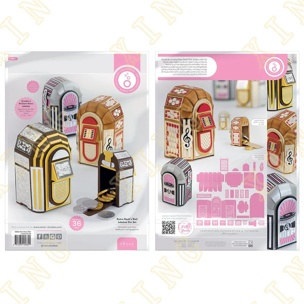 New Retro Rock 'N' Roll Jukebox Metal Cutting Dies Stencil Die Cut For DIY Scrapbooking Album Embossing Paper Card Embossing
New Retro Rock 'N' Roll Jukebox Metal Cutting Dies Stencil Die Cut For DIY Scrapbooking Album Embossing Paper Card Embossing