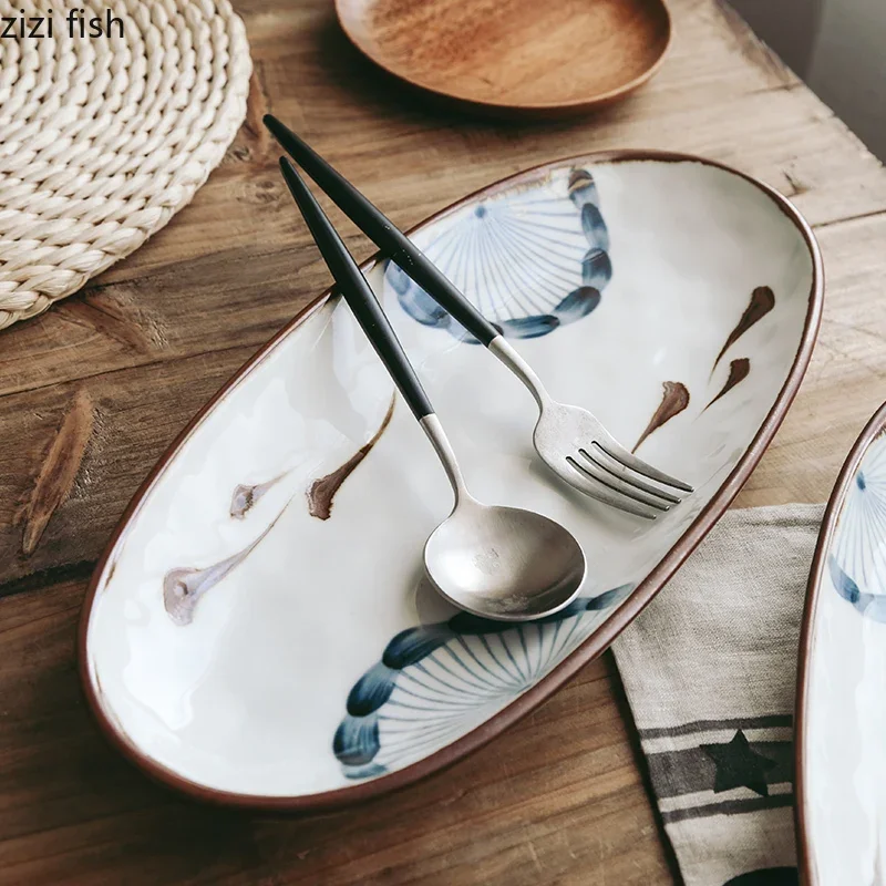 Japanese Hand-painted Ceramic Fish Plate Oval Sashimi Sushi Plate Dessert Snack Plate Serving Plates Restaurant Tableware
Japanese Hand-painted Ceramic Fish Plate Oval Sashimi Sushi Plate Dessert Snack Plate Serving Plates Restaurant Tableware