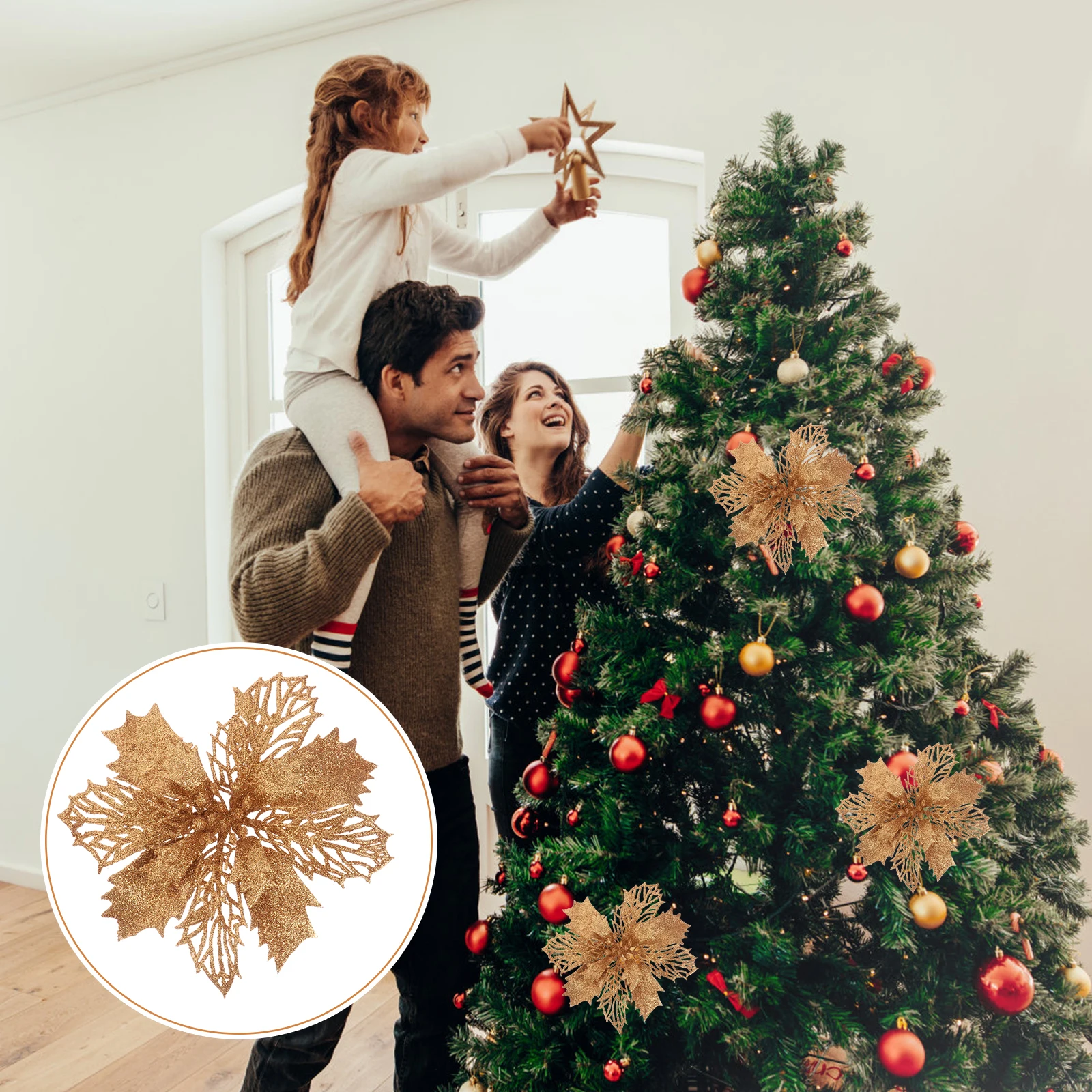 Outdoor Christmas Decor Tree Garland Pendant Artificial Poinsettia Flowers Decorations for Xmas Ornaments Pointsetters
Outdoor Christmas Decor Tree Garland Pendant Artificial Poinsettia Flowers Decorations for Xmas Ornaments Pointsetters