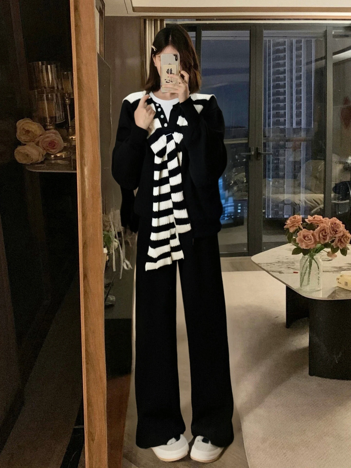 plus Size Casual Striped Set Women's Spring High Waist Wide Leg Pants Top And Skirt Three Piece Set Slimming Fashionable
plus Size Casual Striped Set Women's Spring High Waist Wide Leg Pants Top And Skirt Three Piece Set Slimming Fashionable