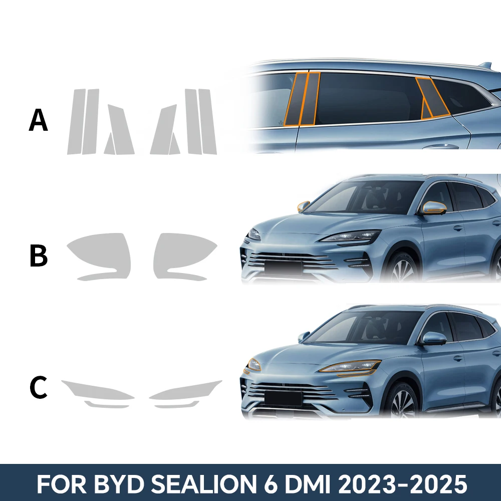 Car Headlight Rearview B C Pillar TPU Paint Protection Film For BYD SEALION 6 DMI 2023-2025 Clear PPF Anti-scratch Resistant
Car Headlight Rearview B C Pillar TPU Paint Protection Film For BYD SEALION 6 DMI 2023-2025 Clear PPF Anti-scratch Resistant