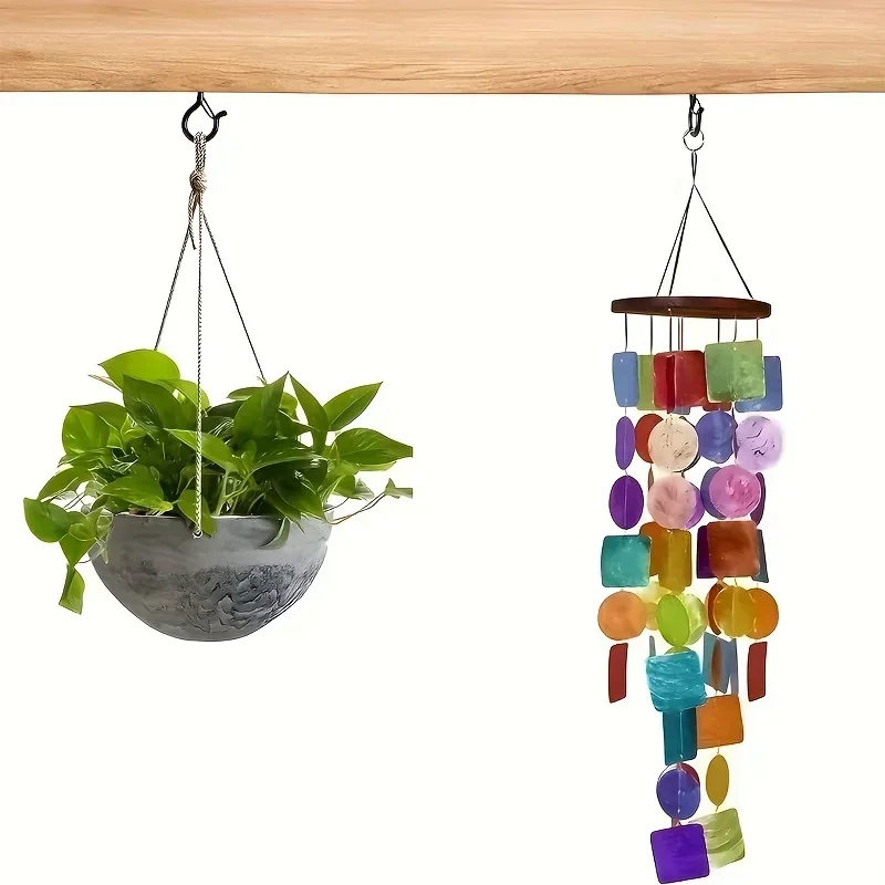 10 Easy-to-Install Hooks - Rusty Metal Ceiling Hooks with Safety Buckles, Powder Coated
10 Easy-to-Install Hooks - Rusty Metal Ceiling Hooks with Safety Buckles, Powder Coated