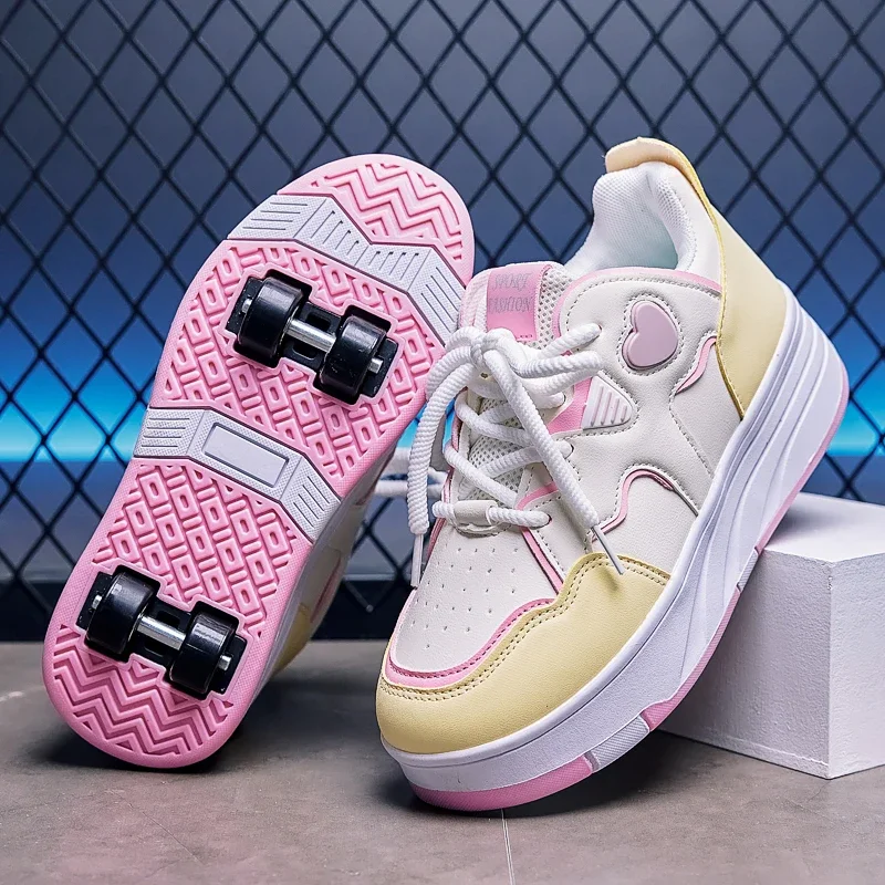 2026 New Children Four Wheels Sneakers Black Outdoor Sport Pink Roller Skate Shoes Kids Shoes Boys Girls Multi functional shoes
2026 New Children Four Wheels Sneakers Black Outdoor Sport Pink Roller Skate Shoes Kids Shoes Boys Girls Multi functional shoes