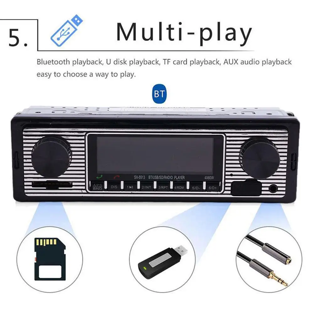 Car Radio MP3/WMA/WAV Digital Car Bluetooth FM Audio Music Support USB/SD/MMC Card Reader With Dashboard 12V Multimedia
Car Radio MP3/WMA/WAV Digital Car Bluetooth FM Audio Music Support USB/SD/MMC Card Reader With Dashboard 12V Multimedia