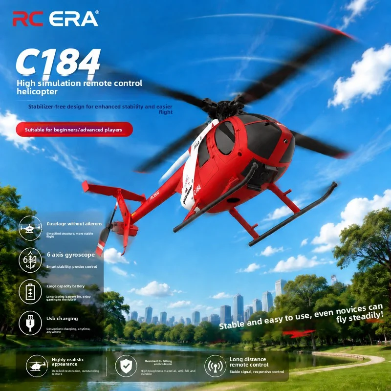 C184 RC Helicopter 2.4G 6-Aixs Gyroscope 4CH Altitude Hold Optical Flow Remote Control Helicopter Toys For Kid Adult Rc ERA
C184 RC Helicopter 2.4G 6-Aixs Gyroscope 4CH Altitude Hold Optical Flow Remote Control Helicopter Toys For Kid Adult Rc ERA