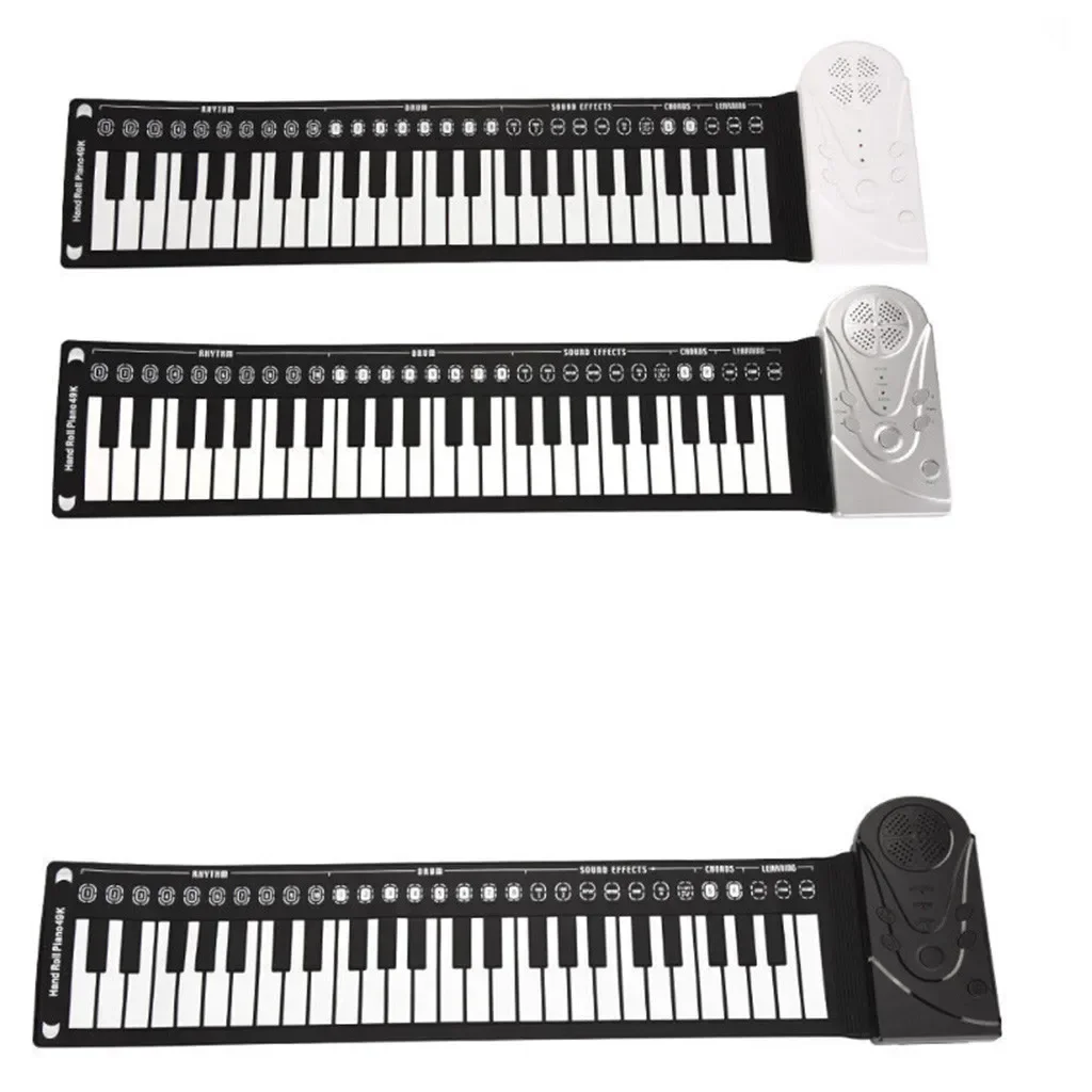 Portable Foldable Roll Up Piano 49 Keys Silicone Soft Keyboard Electronic Organ Hand Roll Piano Electronic Piano Instruments
Portable Foldable Roll Up Piano 49 Keys Silicone Soft Keyboard Electronic Organ Hand Roll Piano Electronic Piano Instruments