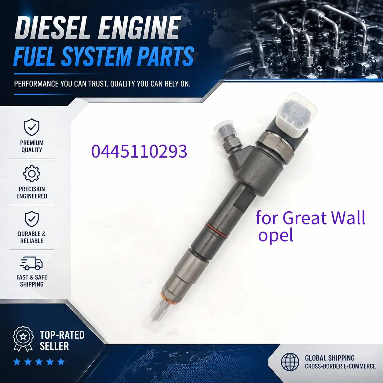 1pc 0445110293 Fuel Injector Inyector Common Rail for Great Wall 2.8TC Hover H3 H5 Opel Vauxhall
1pc 0445110293 Fuel Injector Inyector Common Rail for Great Wall 2.8TC Hover H3 H5 Opel Vauxhall
