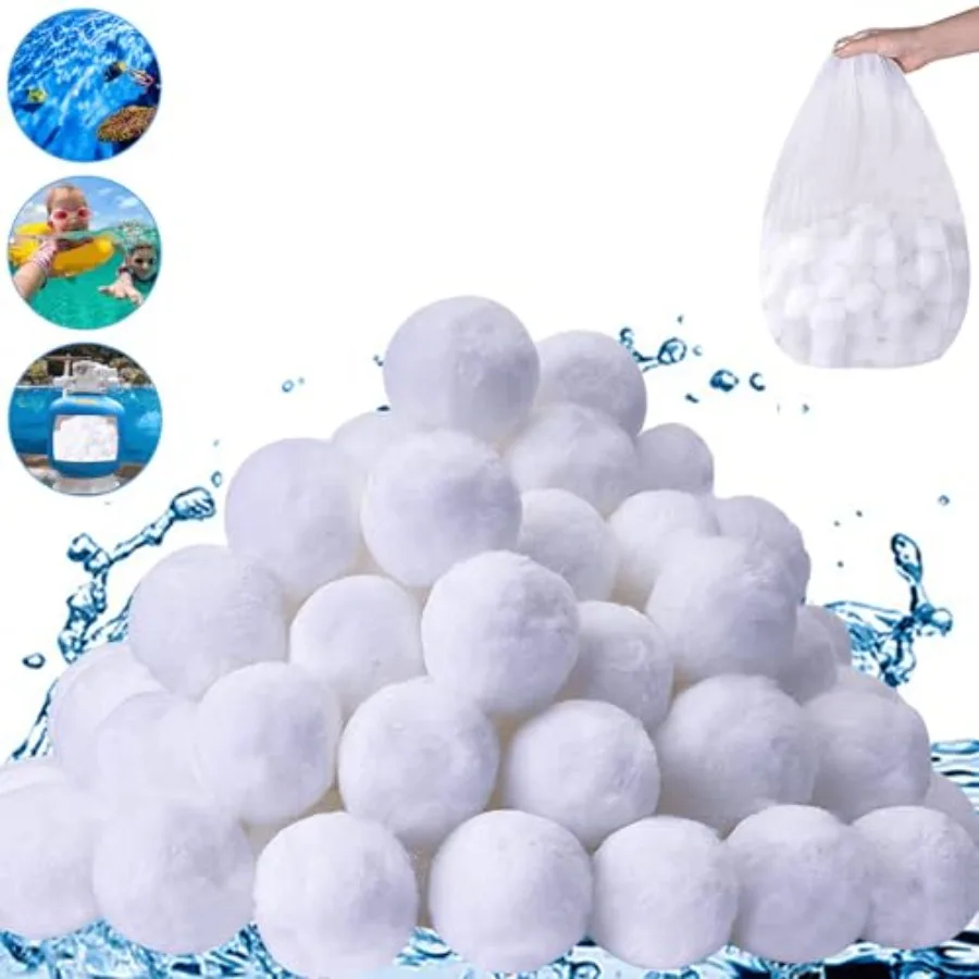 4.6 lbs Pool Filter Balls for Sand Filter, Eco-Friendly Reusable Pool Fiber Filter Balls Replace Pool Filter Sand, Pool Filter
4.6 lbs Pool Filter Balls for Sand Filter, Eco-Friendly Reusable Pool Fiber Filter Balls Replace Pool Filter Sand, Pool Filter