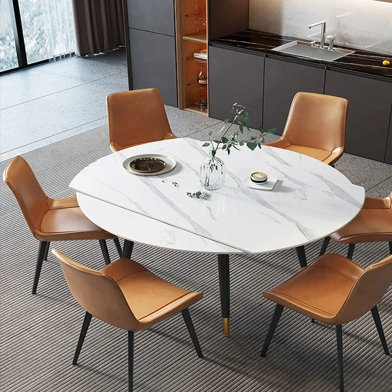Telescopic rock plate dining table and chair combination modern simple small apartment folding dual-purpose variable square roun
Telescopic rock plate dining table and chair combination modern simple small apartment folding dual-purpose variable square roun