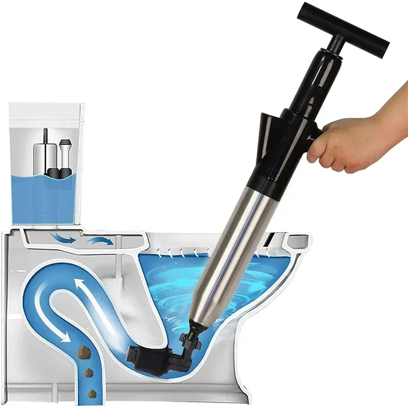 Professional High Pressure Pipe Plunger Tool - Air Blaster Drain Cleaning Gun for Toilet, Sink, Bathtub and Hose Unblocking
Professional High Pressure Pipe Plunger Tool - Air Blaster Drain Cleaning Gun for Toilet, Sink, Bathtub and Hose Unblocking