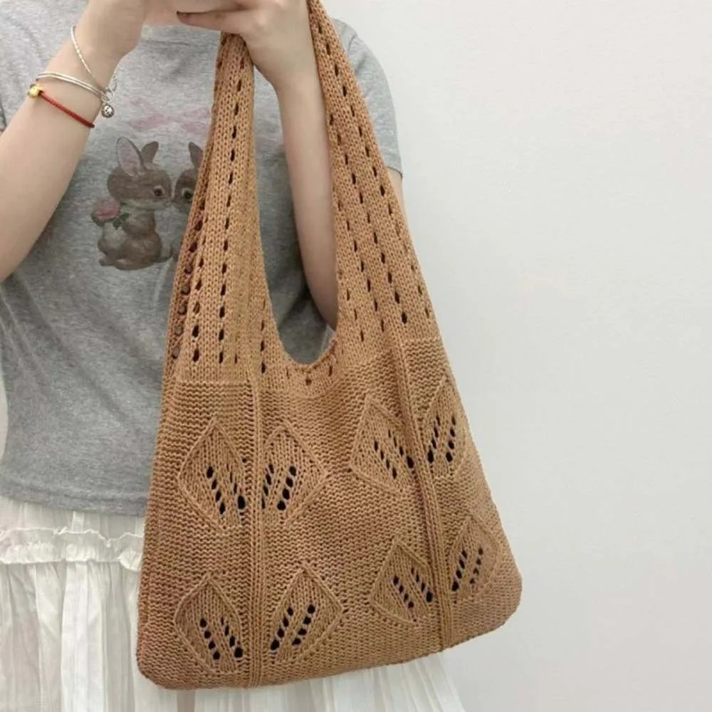 Sweet Hollow Knitted Tote Bag Large Capacity Breathable Straw Shopping Bag Lightweight Solid Color Summer Beach Handbag Vacation
Sweet Hollow Knitted Tote Bag Large Capacity Breathable Straw Shopping Bag Lightweight Solid Color Summer Beach Handbag Vacation