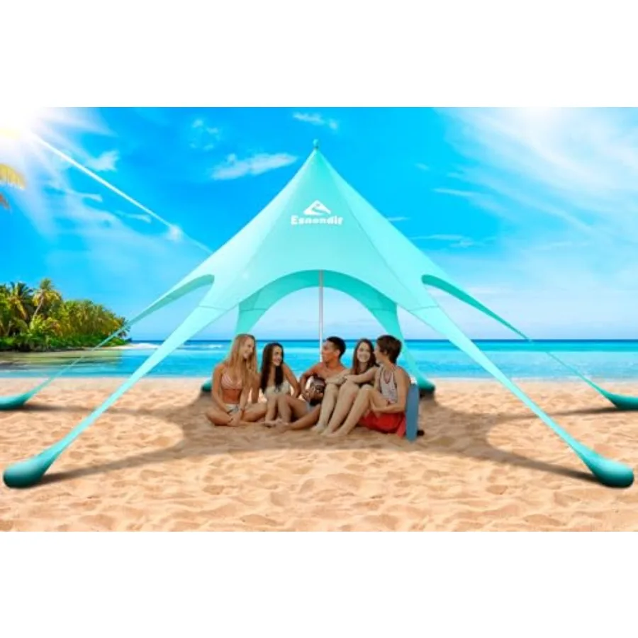 Beach Tent Sun Shelter and Portable Beach Canopy UPF 80+ UV Protection, Beach Shade Canopy with 6 Sandbags, Sand Shovel Ground
Beach Tent Sun Shelter and Portable Beach Canopy UPF 80+ UV Protection, Beach Shade Canopy with 6 Sandbags, Sand Shovel Ground