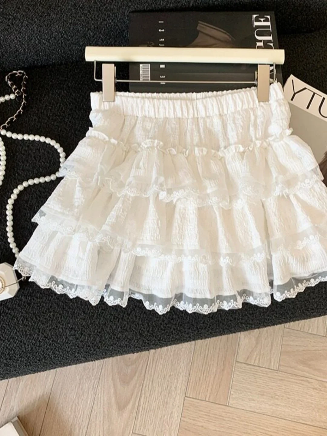 Spring New Style Women's Lace Patchwork A-Line Skirt Layered Cake Design High Waist Static-Free Ballet Flounce Short Skirt
Spring New Style Women's Lace Patchwork A-Line Skirt Layered Cake Design High Waist Static-Free Ballet Flounce Short Skirt