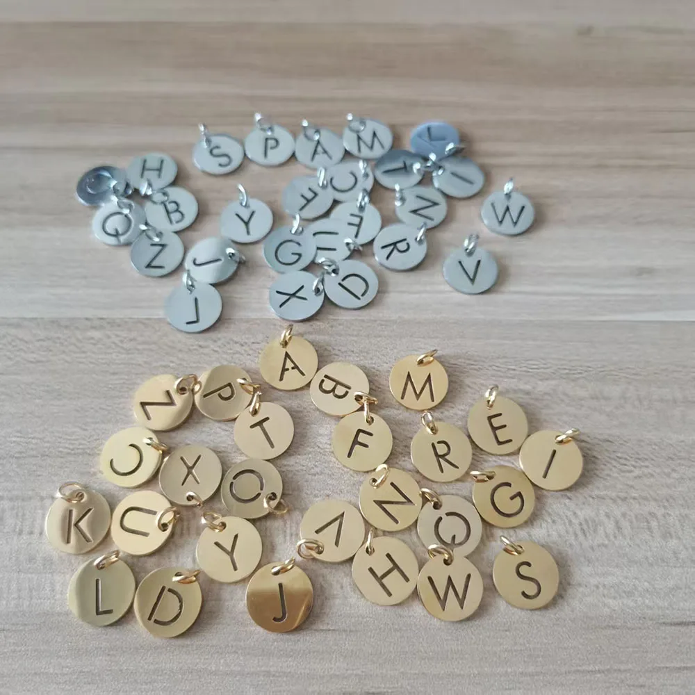 26pcs/lot Stainless Steel Round Alphabet Charms DIY Initials Pendants From A-Z Letters Jewelry Findings Accessories
26pcs/lot Stainless Steel Round Alphabet Charms DIY Initials Pendants From A-Z Letters Jewelry Findings Accessories