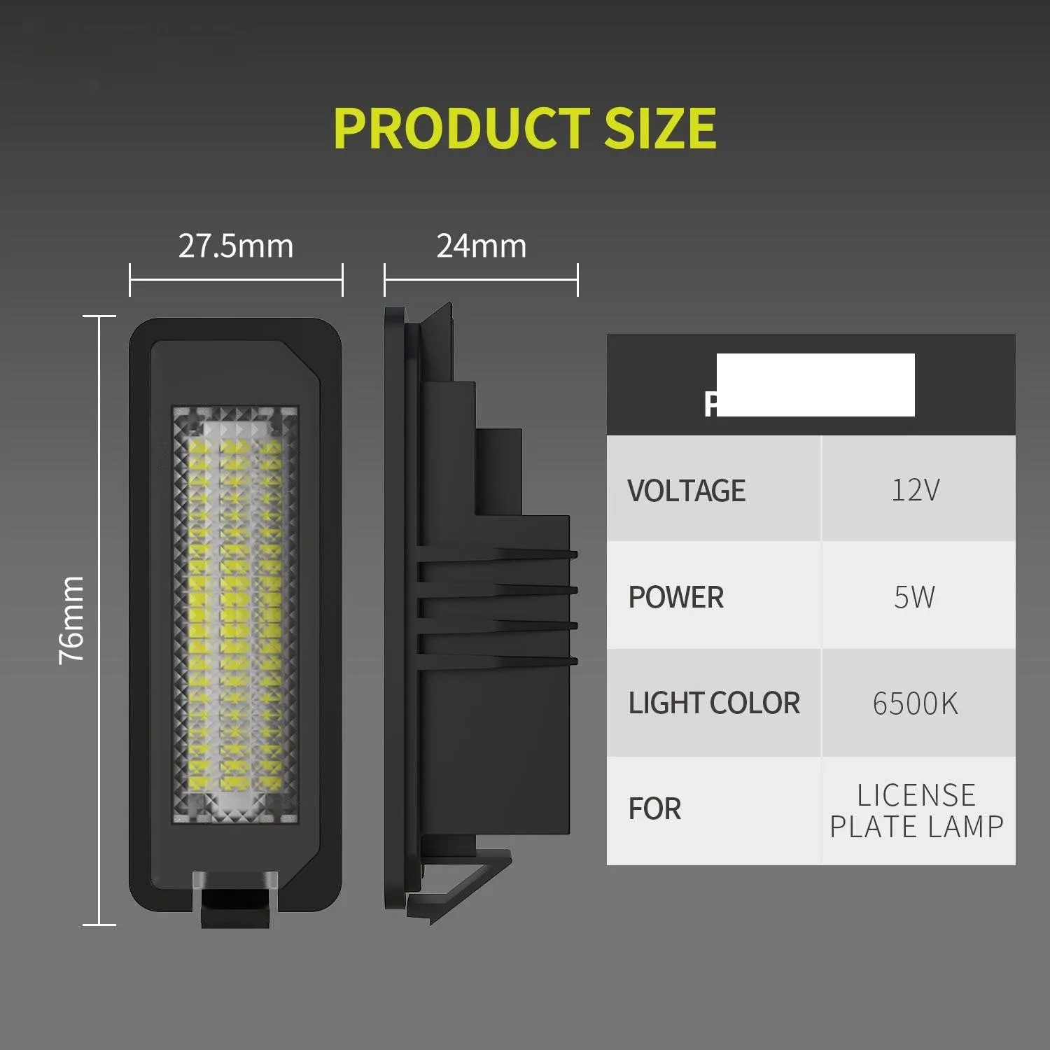 Jiachi 2PCS LED License Plate Light CANBUS Super Bright 63 SMD 12V 5W for VW Golf 4 5 6 7 for Polo Scirocco Passat 6500K White
Jiachi 2PCS LED License Plate Light CANBUS Super Bright 63 SMD 12V 5W for VW Golf 4 5 6 7 for Polo Scirocco Passat 6500K White