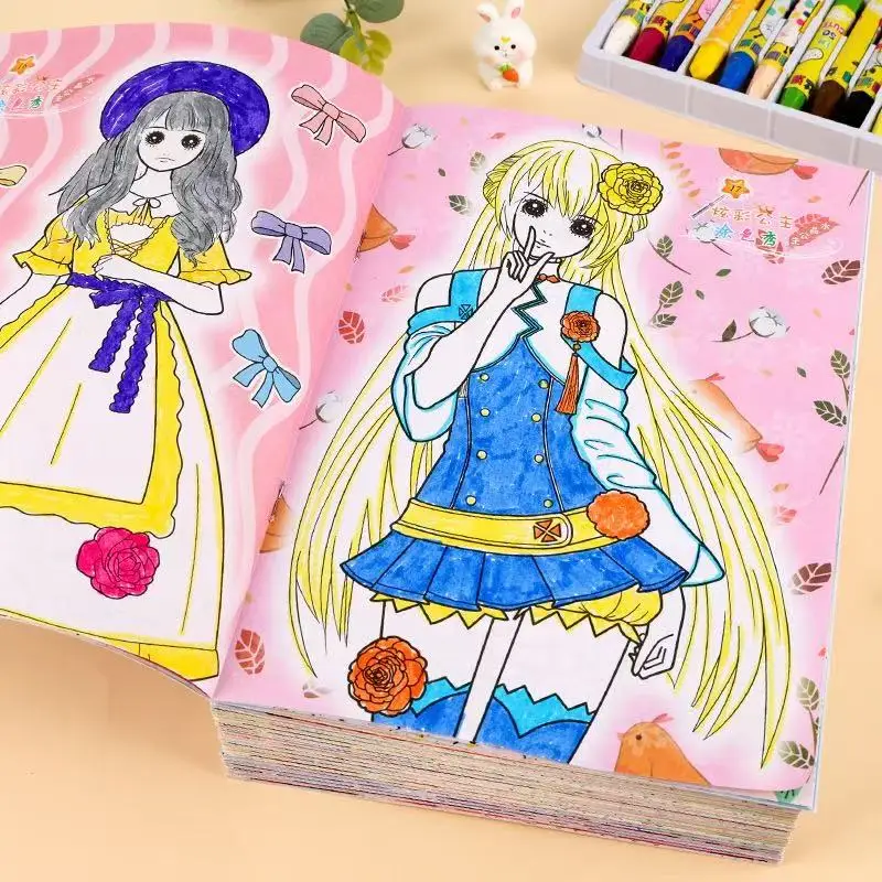 6 Books/Set Colorful Princess Cartoon Coloring Book for 6 Year Old Girls Kindergarten Doodle Mark Paper Fairy Drawing Book
6 Books/Set Colorful Princess Cartoon Coloring Book for 6 Year Old Girls Kindergarten Doodle Mark Paper Fairy Drawing Book