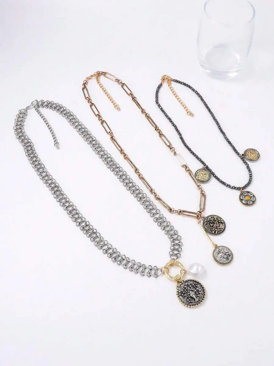 Casual Alloy Geometric Coin Floral Pendant Multi-Layer Chain Necklace For Women
Casual Alloy Geometric Coin Floral Pendant Multi-Layer Chain Necklace For Women