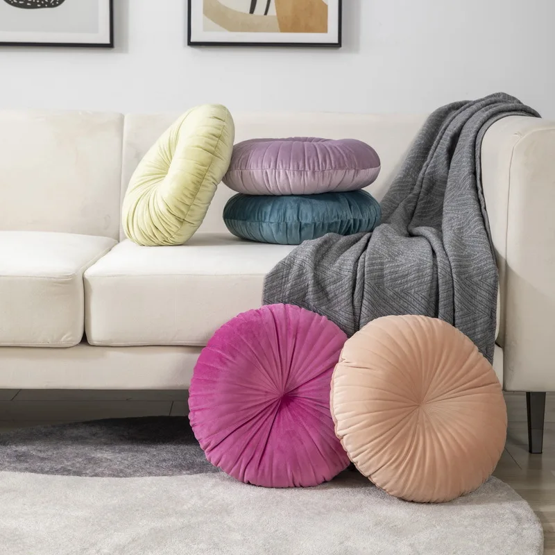Round Solid Color Pumpkin Sofa Pillow Hand Sewn Dutch Velvet Chair Waist Pillow Cushion Light Luxury Decor Throw Pillow
Round Solid Color Pumpkin Sofa Pillow Hand Sewn Dutch Velvet Chair Waist Pillow Cushion Light Luxury Decor Throw Pillow