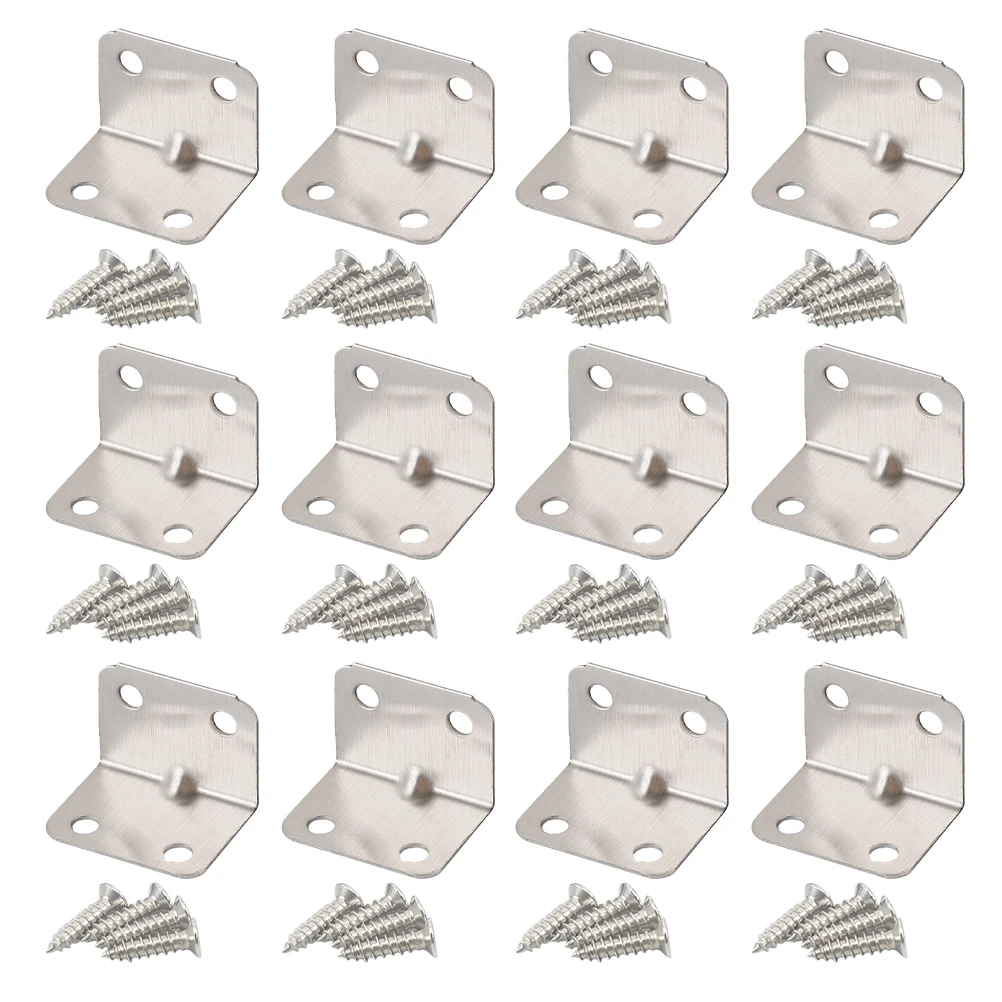 30 Pcs Stainless Steel Corner Brackets 90 Degree Shelf Brackets Furniture Connector Hardware Accessories Durable
30 Pcs Stainless Steel Corner Brackets 90 Degree Shelf Brackets Furniture Connector Hardware Accessories Durable