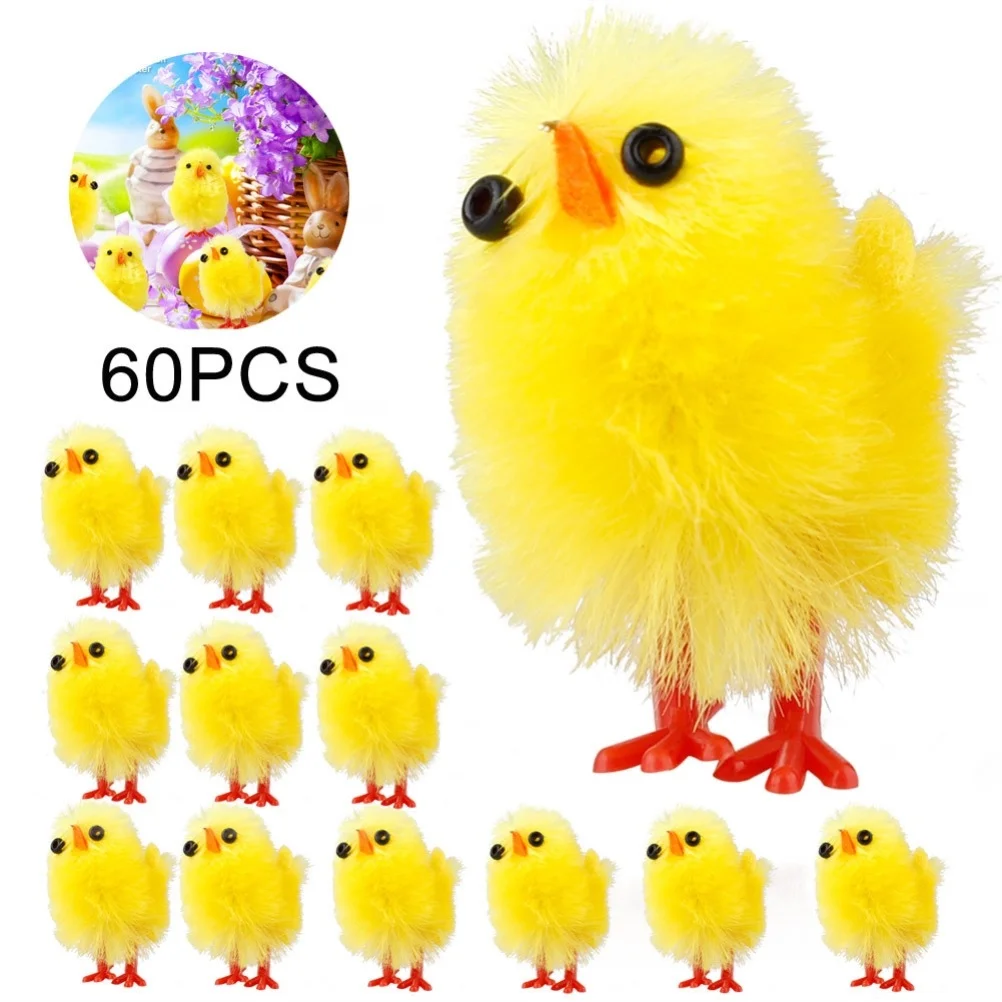 60PCS Mini Easter Yellow Chicks Decoration Toy Farm Animal Statues Table Decors for Kids Plush Chicken Figures
60PCS Mini Easter Yellow Chicks Decoration Toy Farm Animal Statues Table Decors for Kids Plush Chicken Figures