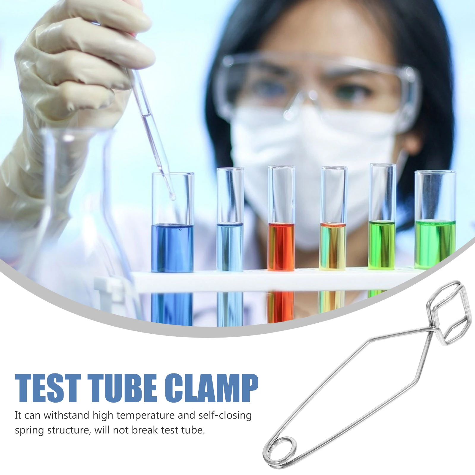 Silver Small Scientific Test Tube Clamp Spring Iron High Temp Resistant Laboratory Supply Flask Holder Test Tube Clamp
Silver Small Scientific Test Tube Clamp Spring Iron High Temp Resistant Laboratory Supply Flask Holder Test Tube Clamp