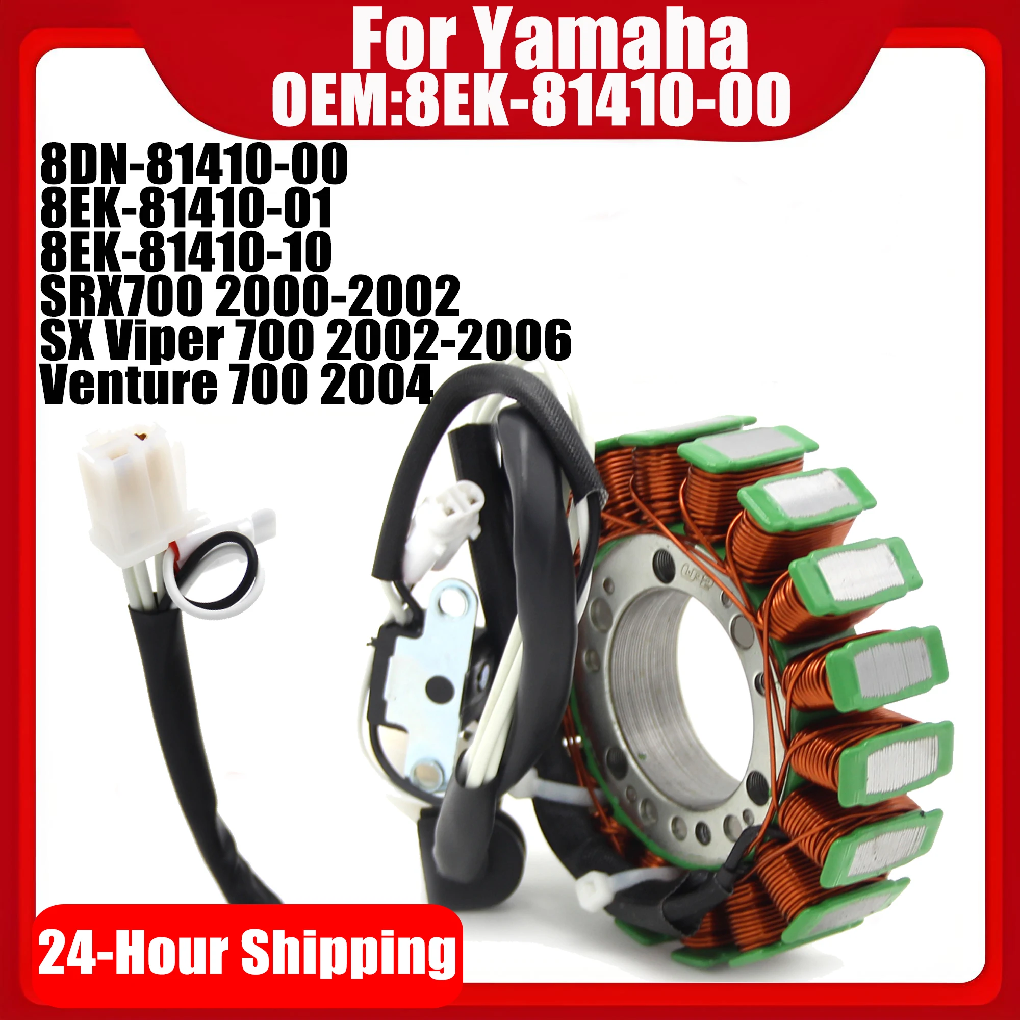 Motorcycle Generator Stator Coil for Yamaha SRX700 SX Viper 700 Venture 700 8EK-81410-00 8DN-81410-00 8EK-81410-01
Motorcycle Generator Stator Coil for Yamaha SRX700 SX Viper 700 Venture 700 8EK-81410-00 8DN-81410-00 8EK-81410-01