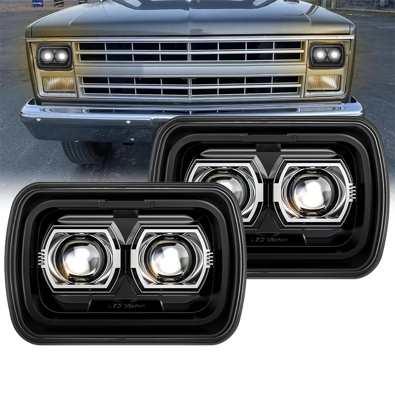 7x6'' 5X7 Inch Led Headlight Square Hi-Lo Beam Headlamp For Jeep Wrangler YJ Cherokee XJ Toyota Nissan Ford Off Road 4x4 Light
7x6'' 5X7 Inch Led Headlight Square Hi-Lo Beam Headlamp For Jeep Wrangler YJ Cherokee XJ Toyota Nissan Ford Off Road 4x4 Light