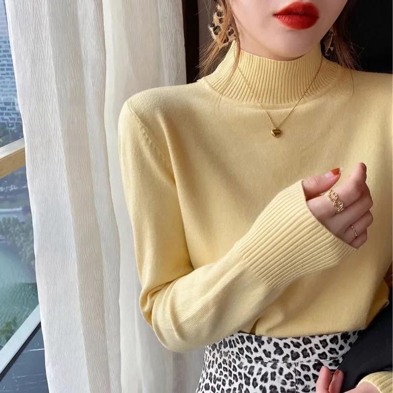 2024 Knitted Women Sweater Pullovers Turtleneck Autumn Winter Basic Jumpers Women Sweaters Slim Fit Black Knitwear Pull Femme
2024 Knitted Women Sweater Pullovers Turtleneck Autumn Winter Basic Jumpers Women Sweaters Slim Fit Black Knitwear Pull Femme