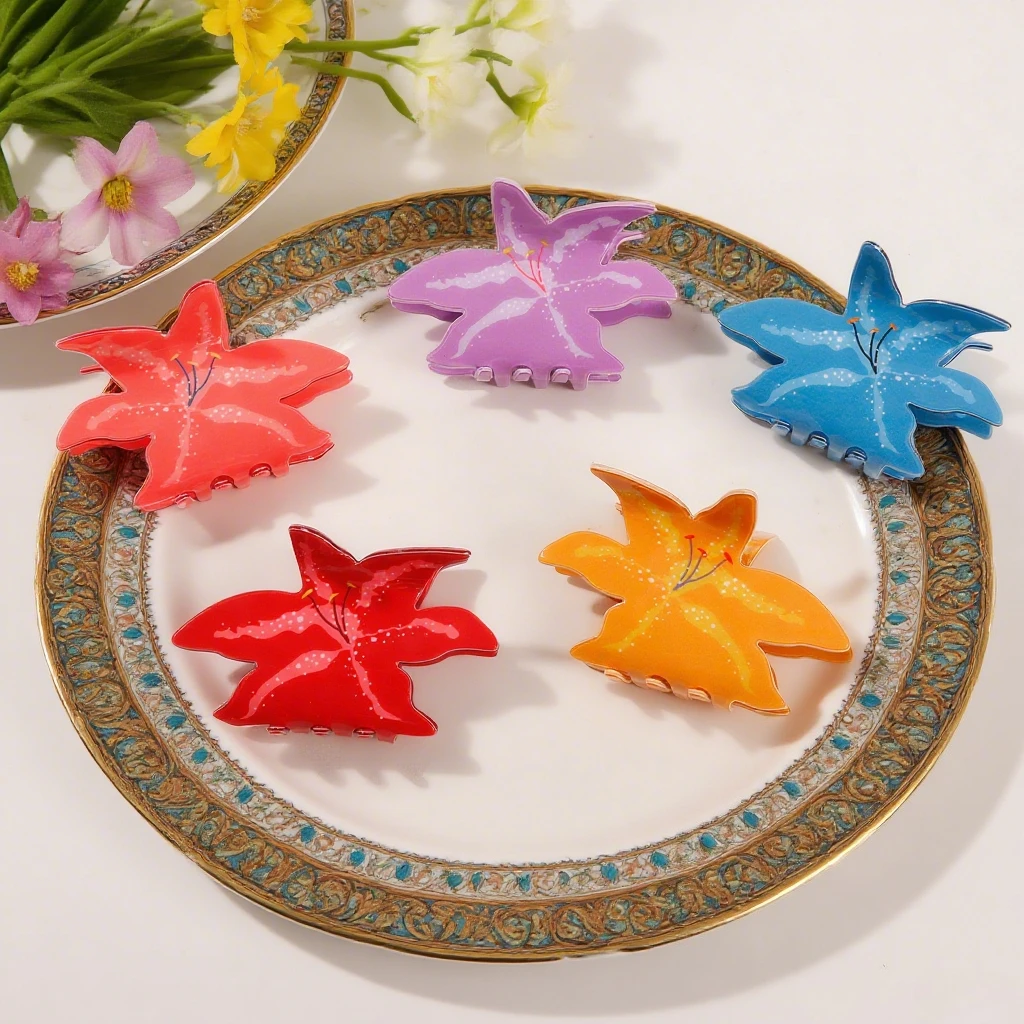 DS 9.1CM Large Flower Series Hair Claw Acrylic Claw Clips Summer Beach Flower Crab Hair Clips Hair Accessories for Women Girls
DS 9.1CM Large Flower Series Hair Claw Acrylic Claw Clips Summer Beach Flower Crab Hair Clips Hair Accessories for Women Girls