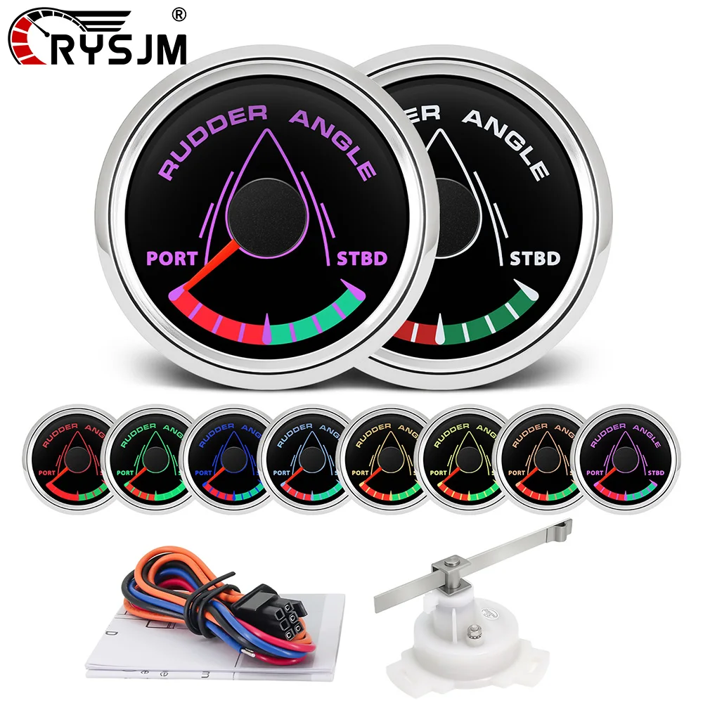 12V24V 52MM 8 Color Backlight Rudder Angle Indicator Waterproof Rudder Position Gauge 0-190ohm for Boat Yacht Marine with Sensor
12V24V 52MM 8 Color Backlight Rudder Angle Indicator Waterproof Rudder Position Gauge 0-190ohm for Boat Yacht Marine with Sensor