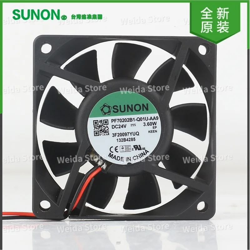 New SUNON Precision PF70202B1-Q01U-AA9 5V 12V 48VDC24V 3.6W 7020 70X70X20MM 7CM Cooling Fan
New SUNON Precision PF70202B1-Q01U-AA9 5V 12V 48VDC24V 3.6W 7020 70X70X20MM 7CM Cooling Fan
