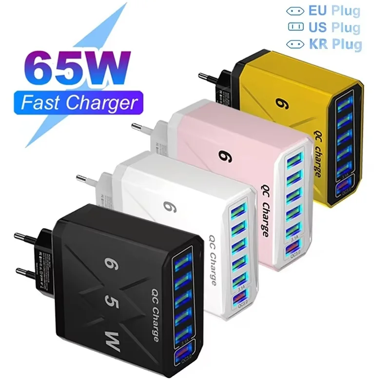 Зарядное устройство USB на 6 портов, 65 Вт, быстрая зарядка, компактное зарядное устройство для путешествий, адаптер для iPhone, Realme, OPPO, Huawei, с вилками EU, KR, US.
Зарядное устройство USB на 6 портов, 65 Вт, быстрая зарядка, компактное зарядное устройство для путешествий, адаптер для iPhone, Realme, OPPO, Huawei, с вилками EU, KR, US.