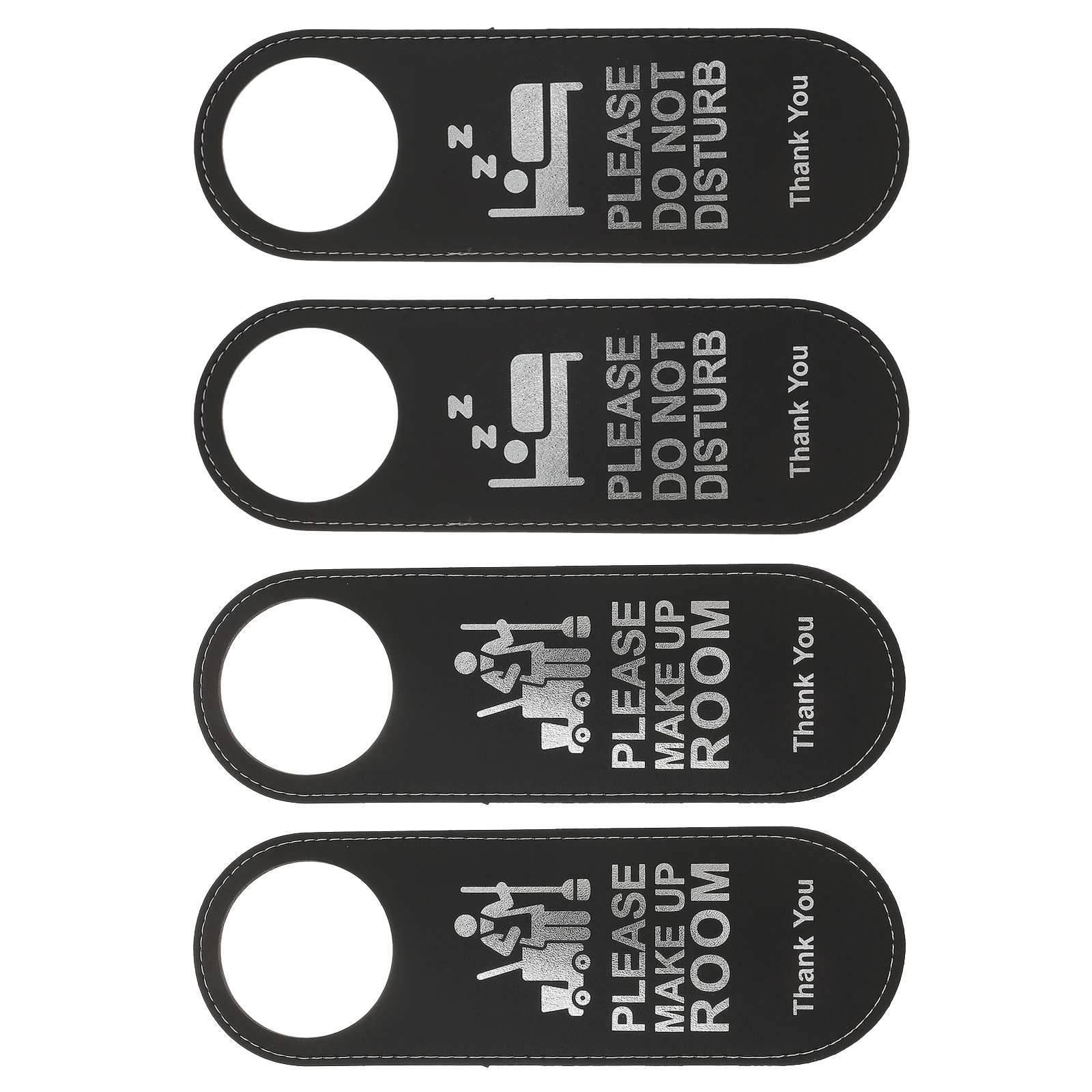 4Pcs Door Handle Tag PU Double-Sided Do Not Disturb Make Up Room Hotel Door Hanging Signs Please Do Not Disturb Sign
4Pcs Door Handle Tag PU Double-Sided Do Not Disturb Make Up Room Hotel Door Hanging Signs Please Do Not Disturb Sign