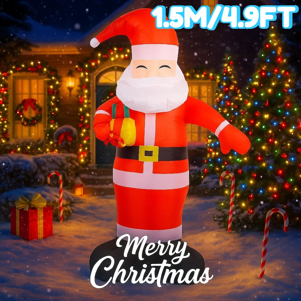 1,5 м/4,9 фута рождественские праздничные украшения «сделай сам», игрушка Санта-Клауса, рождественские надувные светодиодные украшения для двора, товары для домашнего декора, подарки
1,5 м/4,9 фута рождественские праздничные украшения «сделай сам», игрушка Санта-Клауса, рождественские надувные светодиодные украшения для двора, товары для домашнего декора, подарки