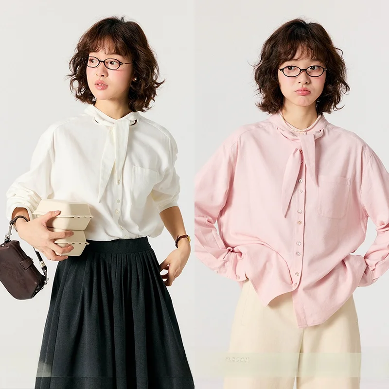 GOOZA High nce Sensation Artistic Retro Cotton Wool Brued Soft Fabric Bow Tie Design Sword Sve irt for Women
GOOZA High nce Sensation Artistic Retro Cotton Wool Brued Soft Fabric Bow Tie Design Sword Sve irt for Women