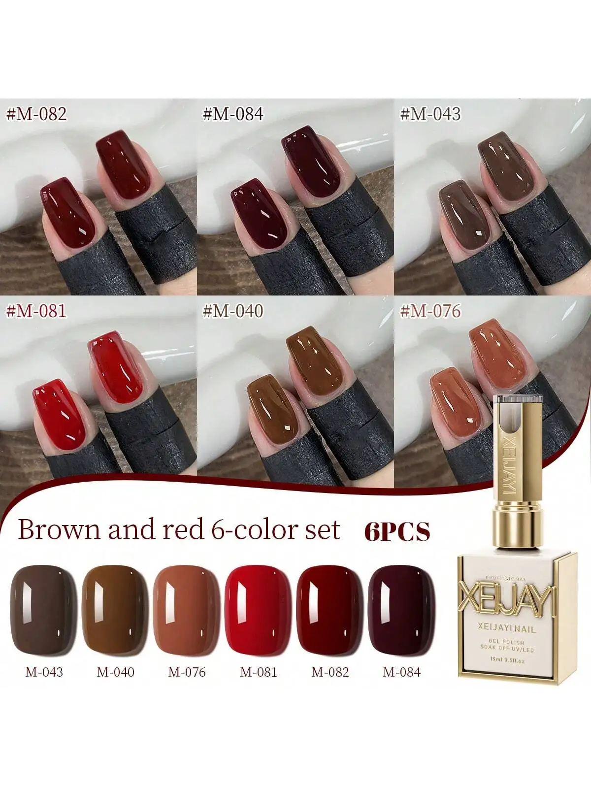 XEIJAYI 6Pcs Fashion Nails Art Nail Gel Polish Soaking UV LED Nail Gel Salon Female Nail Art Tools Fashion Nails
XEIJAYI 6Pcs Fashion Nails Art Nail Gel Polish Soaking UV LED Nail Gel Salon Female Nail Art Tools Fashion Nails
