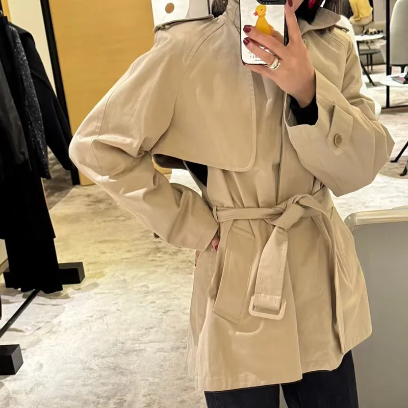 Women's Trench Coat, Belted Jacket, Casual and Versatile Short Coat for Commuting, High-Quality Top, 2026, New Arrival, Y2K
Women's Trench Coat, Belted Jacket, Casual and Versatile Short Coat for Commuting, High-Quality Top, 2026, New Arrival, Y2K