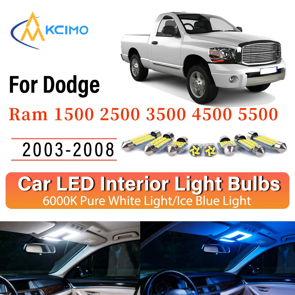 Interior Lighting Kit For Dodge Ram 1500 2500 3500 4500 5500 2003-2008 LED Bulbs for Dome Map Door Trunk License Plate Light
Interior Lighting Kit For Dodge Ram 1500 2500 3500 4500 5500 2003-2008 LED Bulbs for Dome Map Door Trunk License Plate Light
