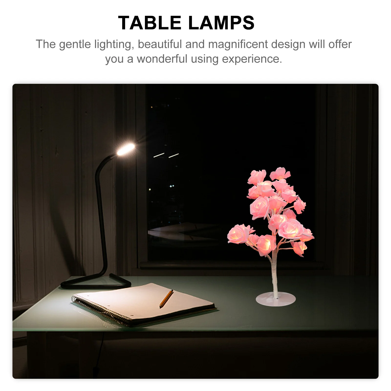 Rose Tree Lamp USB Night Light Pink Rose White Tree Small Desk Lamp Bedroom Decor Flower Lamps Romantic Atmosphere 
Rose Tree Lamp USB Night Light Pink Rose White Tree Small Desk Lamp Bedroom Decor Flower Lamps Romantic Atmosphere