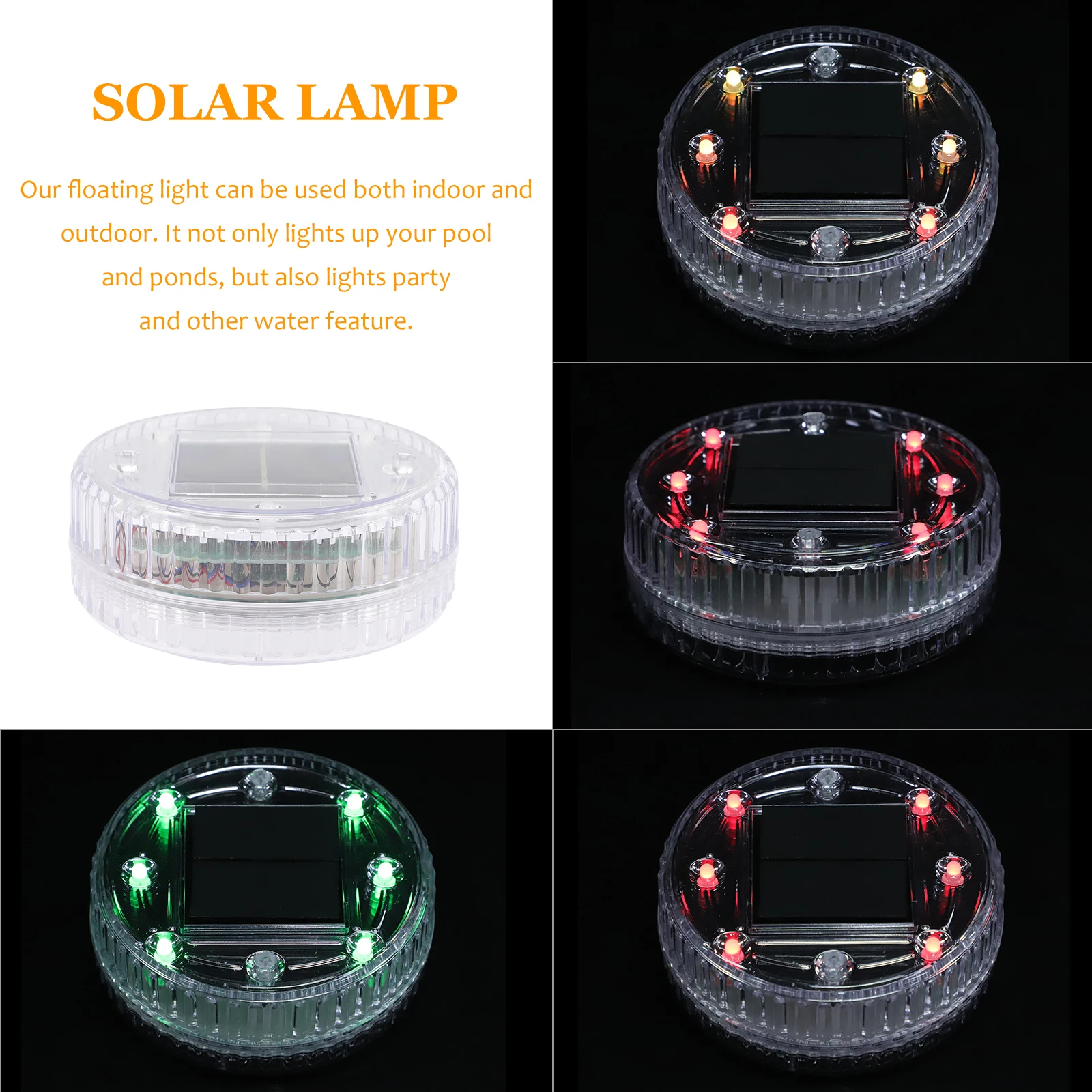 Floating Solar Floating Pool Lights Lights Plastic Underwater Lamp for Pond Yard Waterproof LED Lighting Decor
Floating Solar Floating Pool Lights Lights Plastic Underwater Lamp for Pond Yard Waterproof LED Lighting Decor