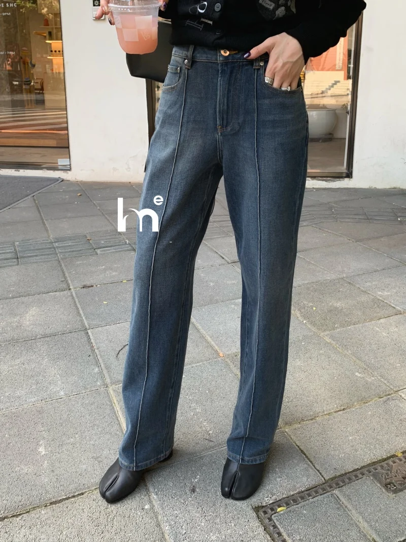 Джинсы женские премиум-класса из лиоцелла с эффектом индиго, с высокой талией, прямого кроя, винтажный стиль, синий цвет
Джинсы женские премиум-класса из лиоцелла с эффектом индиго, с высокой талией, прямого кроя, винтажный стиль, синий цвет