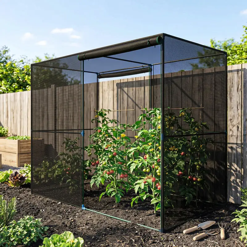 Outsunny 8' x 4' x 6' Crop Cage, Plant Protection Tent with Zippered Doors for Vegetable Garden, Backyard, Black
Outsunny 8' x 4' x 6' Crop Cage, Plant Protection Tent with Zippered Doors for Vegetable Garden, Backyard, Black